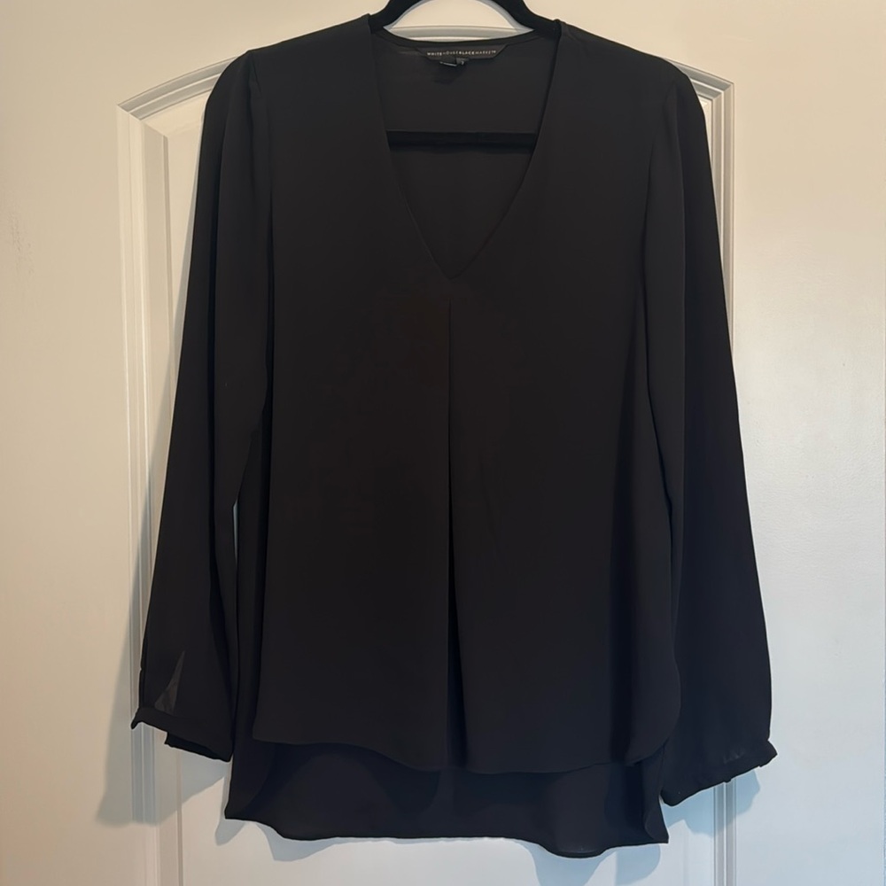 White House Black Market black Longsleeve blouse
